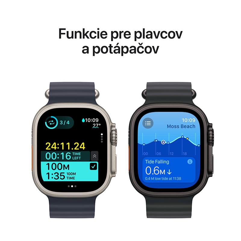 Apple Watch Ultra 2 GPS + Cellular 49mm Natural Titanium Case with Natural Titanium Milanese Loop - M 