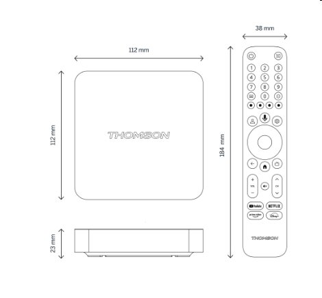 Thomson Streaming Box 240 - 4K UHD, Google Cast, Hej Google 