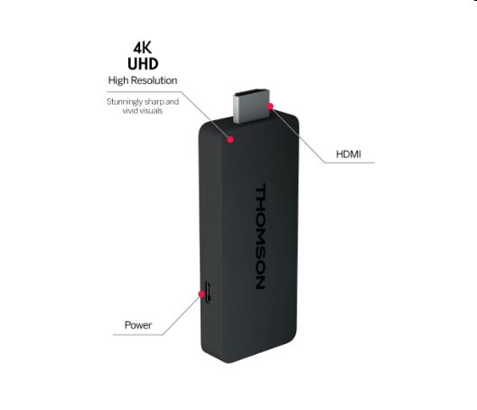 Thomson Streaming Stick 140 - 4K UHD, Google Cast, Hej Google 