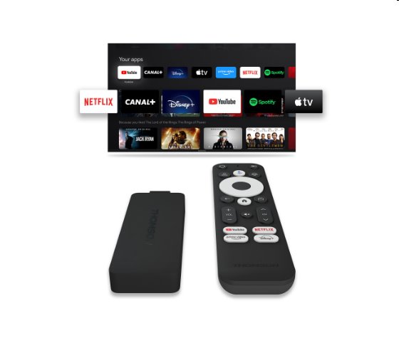 Thomson Streaming Stick 140 - 4K UHD, Google Cast, Hej Google 