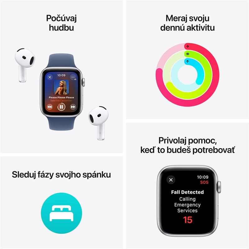 Apple Watch SE GPS + Cellular 44mm Midnight Aluminium Case with Midnight Sport Band - S/M 