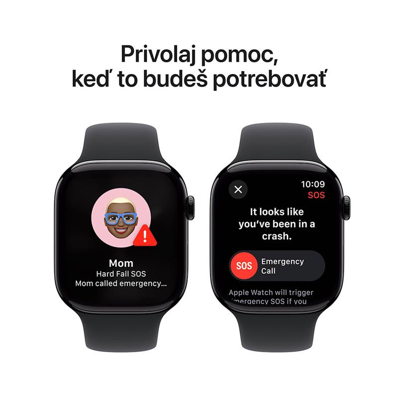 Apple Watch Series 10 GPS 46mm Jet Black Aluminium Case with Black Sport Band - M/L 