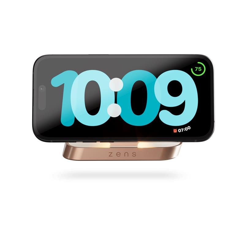 ZENS Magnetic Nightstand Charger Copper 
