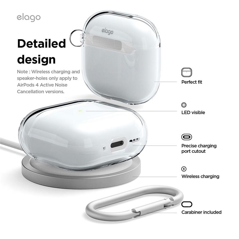 Elago puzdro TPU Hang Case pre Airpods 4/5 - Clear 