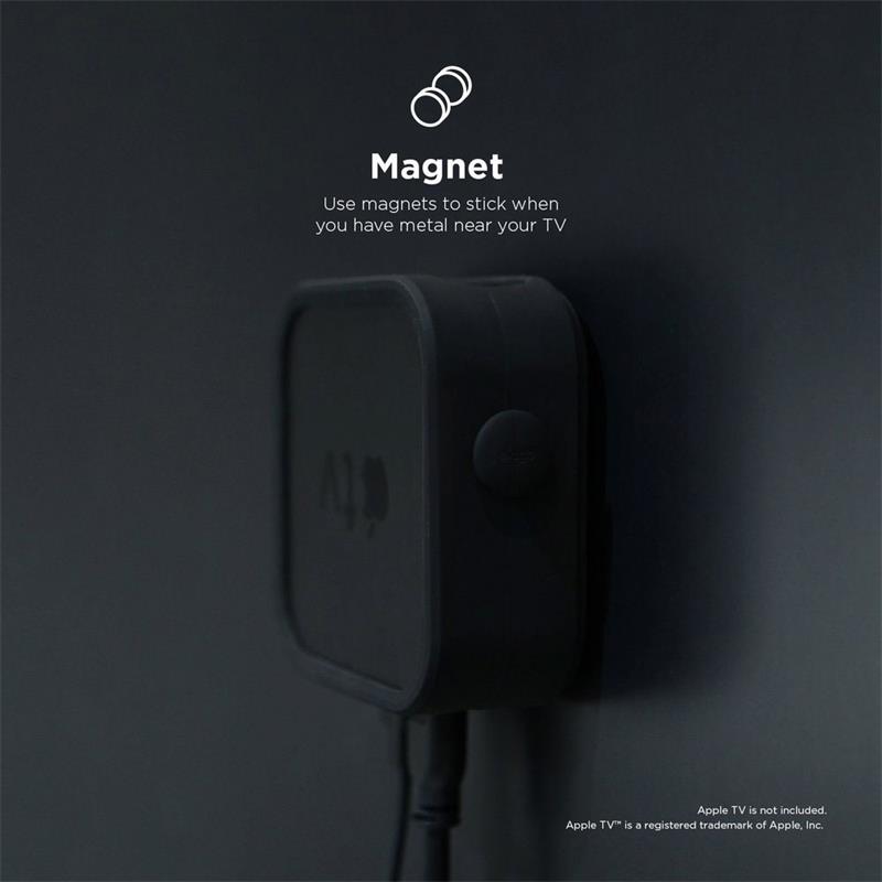 ELAGO Apple TV Multi Mount with magnet technology 4K 2022 - Black 