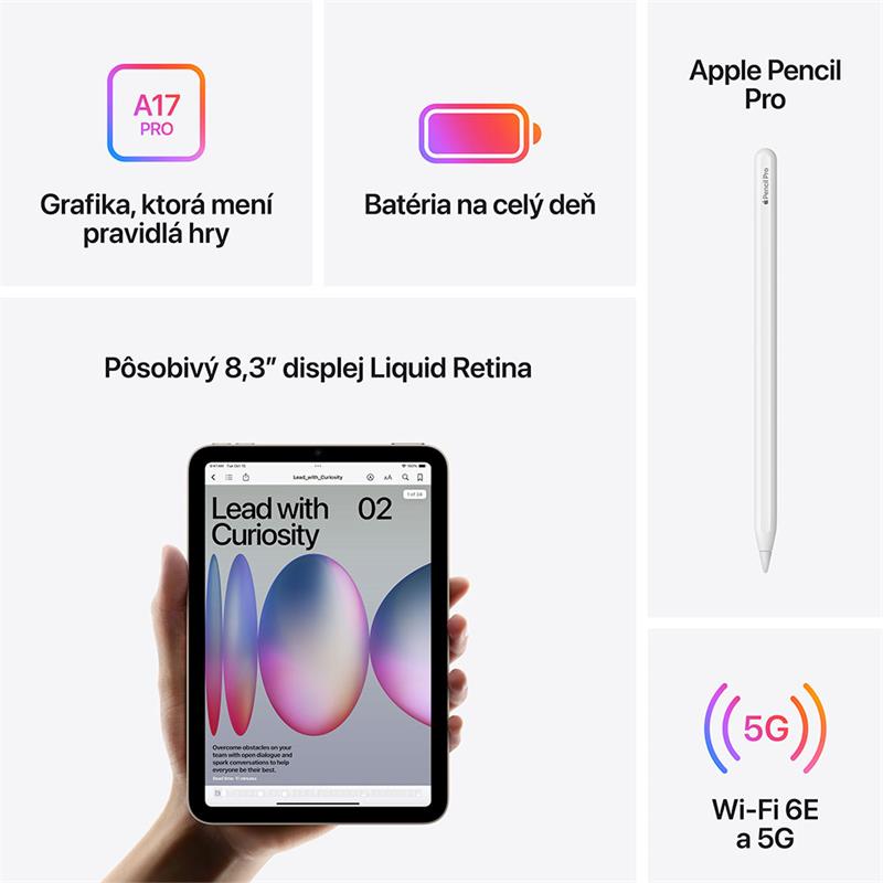 iPad mini Wi-Fi + Cellular 512GB Modrý (2024) 