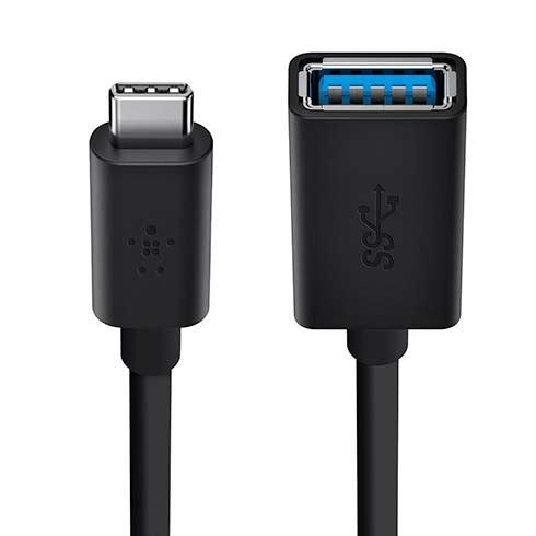 Belkin USB-C 3.0 to USB-A adaptér 15cm - Black 