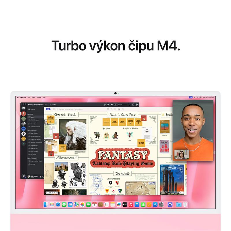 iMac 24" 4.5K Apple M4 10C CPU 10C GPU 16GB 512GB Ružový SK 