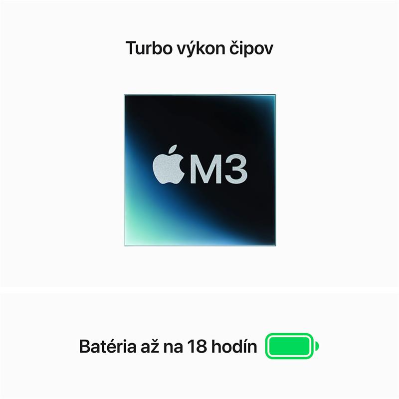 MacBook Air 15" Apple M3 8C CPU 10C GPU 24GB 512GB Strieborný SK 
