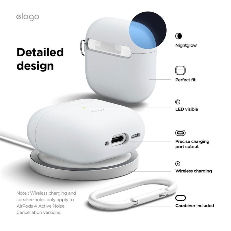 Elago puzdro Silicone Hang Case pre Airpods 4/5 - Nightglow Blue 