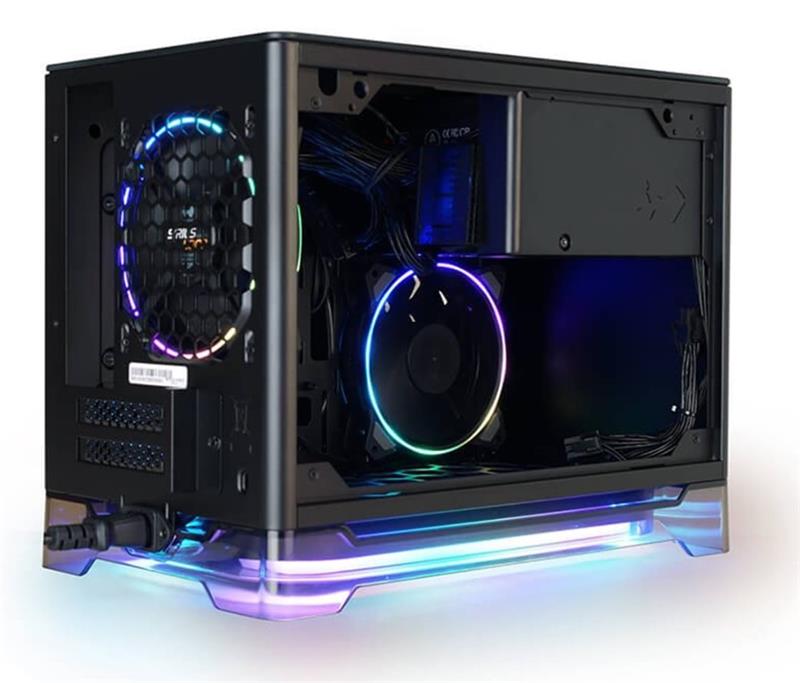 InWin A1 Plus black, PSU 650W GOLD included, Mini ITX, TG, ARGB Fans, Qi 10W Charging 