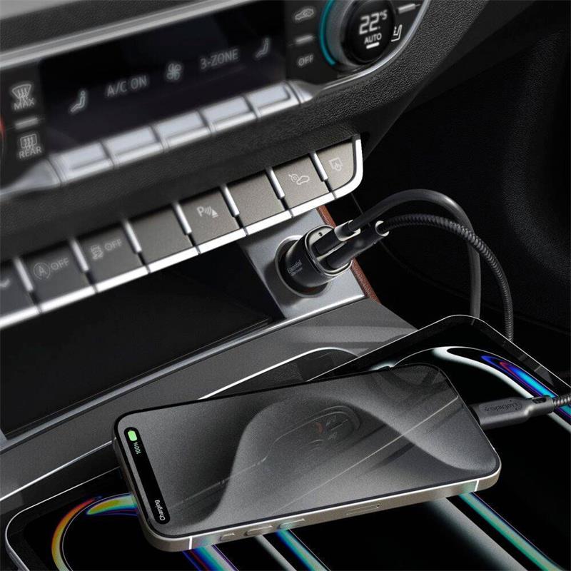 Spigen USB-C Car Charger ArcStation Essential Dual Port 48W - Black 