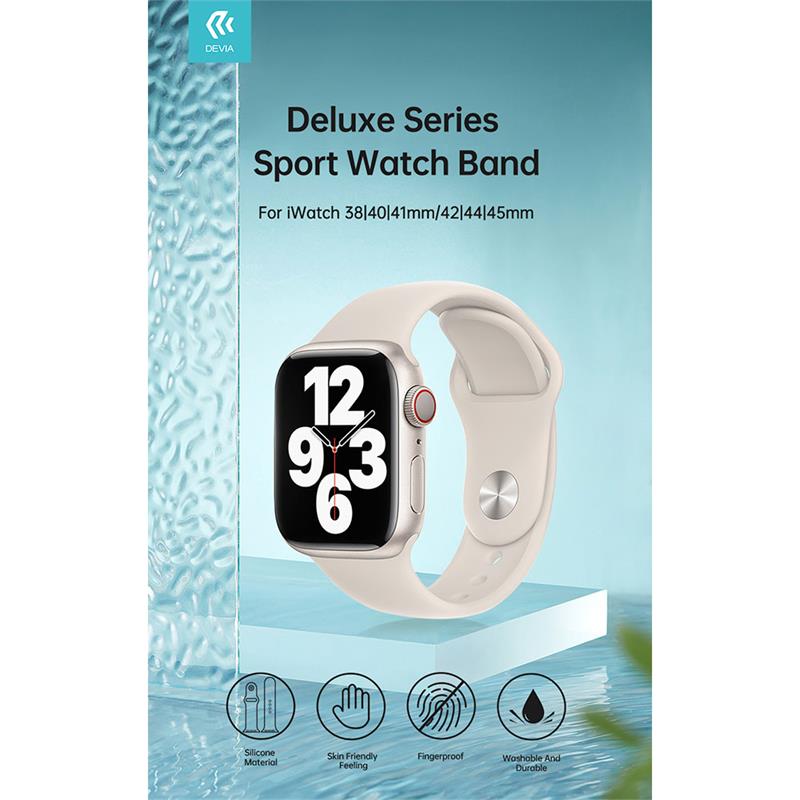 Devia Apple Watch Deluxe Series Sport Band 44/45/46mm - Fog Blue 