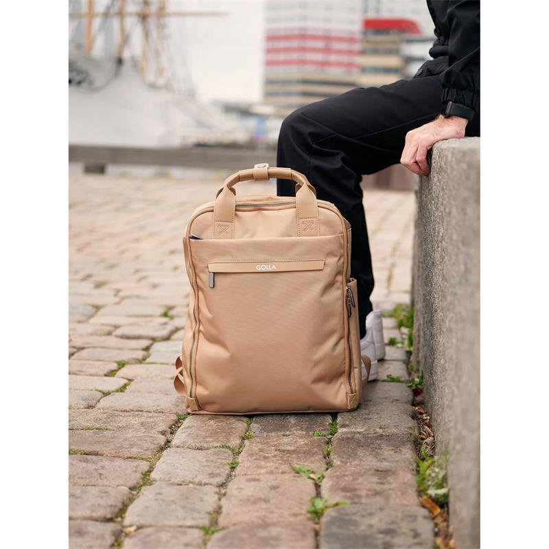 GOLLA Backpack Orion Nylon and PU 15.6" Coffee 