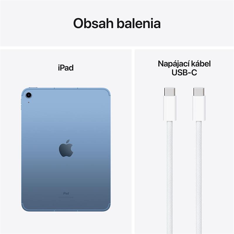 iPad 10.9" Wi-Fi + Cellular 64GB Modrý (10. gen.) 