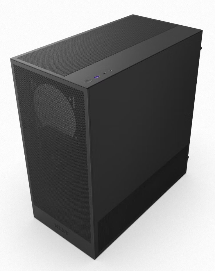 NZXT case H5 Flow / 2x120 mm fan / mesh / Black 