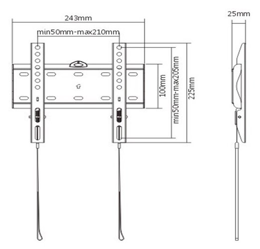 GEMBIRD Držiak TV WM-42F-01, 23"-42" (30kg) 