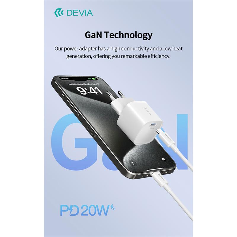Devia sieťová nabíjačka Extreme Speed Mini PD Quick Charger 20W - White 