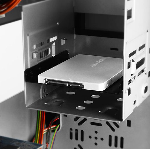 AXAGON RSS-M2SD, SATA - M.2 SATA SSD, interný 2.5" ALU box, strieborný 