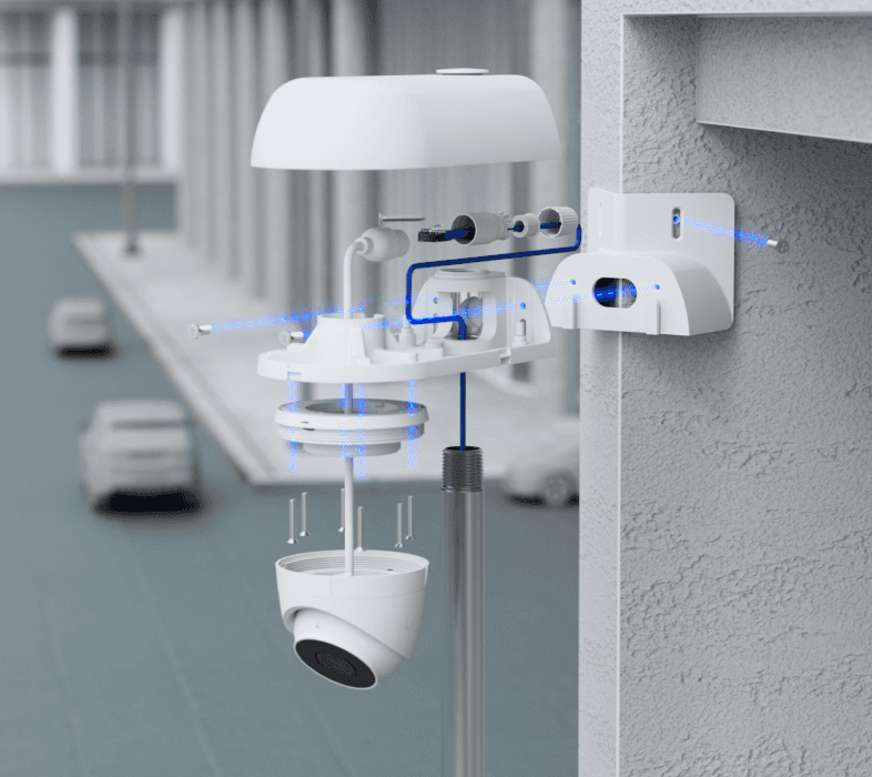 Ubiquiti UniFi Camera - držiak kamery na stenu - roh/stĺp (biela) 