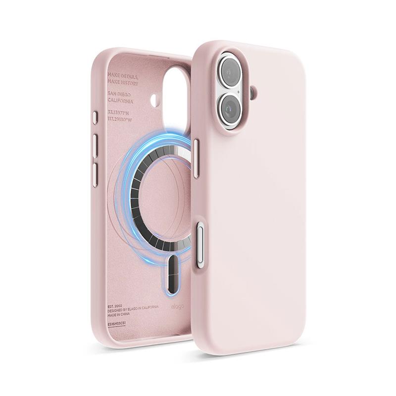 Elago kryt Silicone Case Magsafe pre iPhone 16 - Lovely Pink 