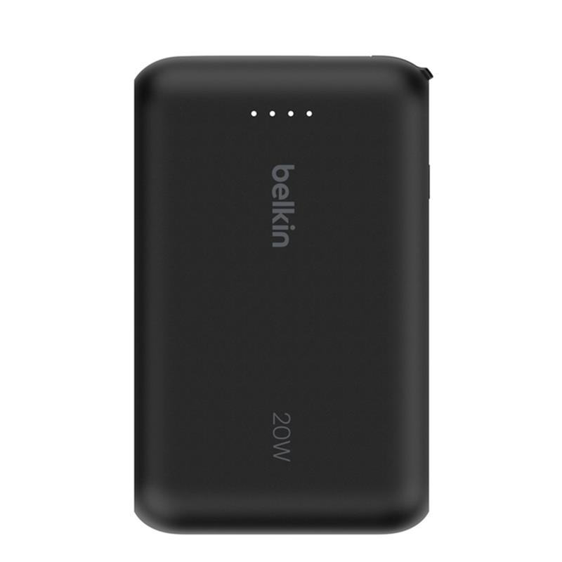 Belkin BoostCharge PowerBank 10K with Integrated USB-C Cable 20W - Black 