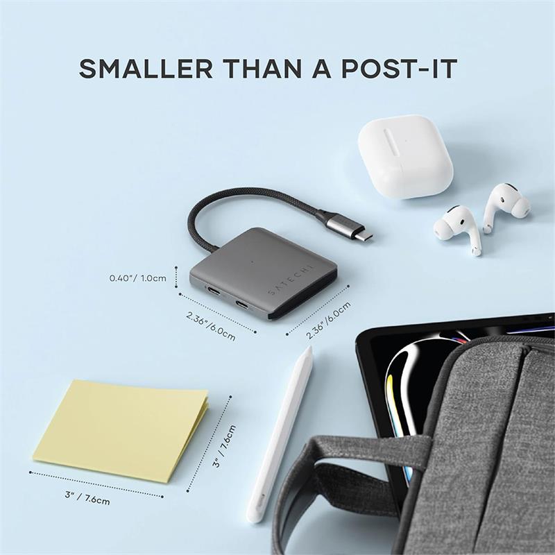 Satechi 4-Port USB-C Hub with Power Delivery - Space Grey 