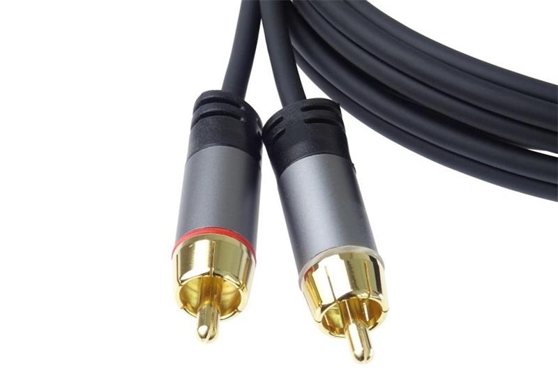 PremiumCord HQ tienený kabel 2x CINCH-2x CINCH M/M 1,5m 