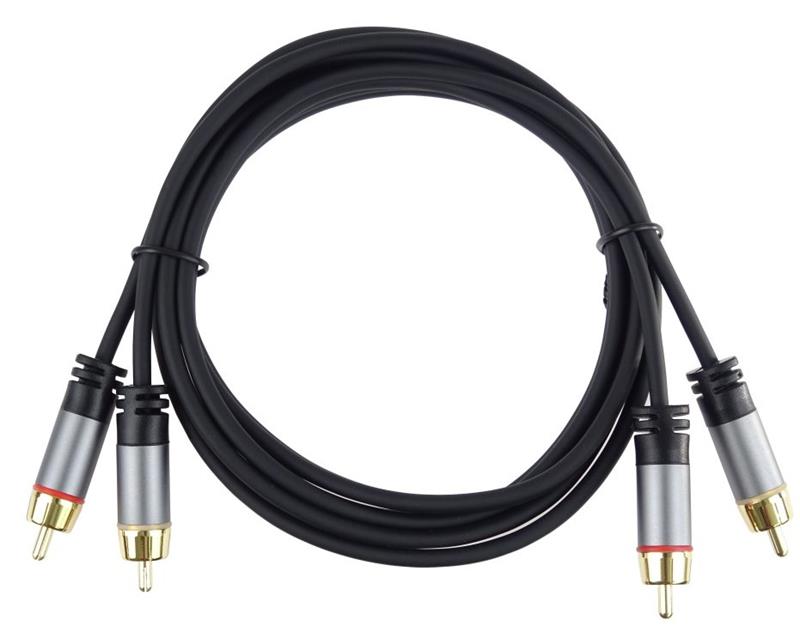 PremiumCord HQ tienený kabel 2x CINCH-2x CINCH M/M 1,5m 