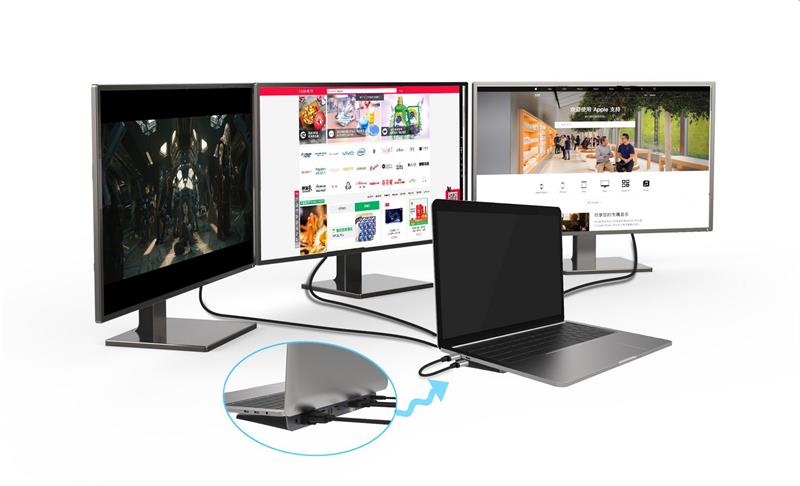 PremiumCord USB-C Full Size MST Dokovacia stanica vhodná pod notebook 