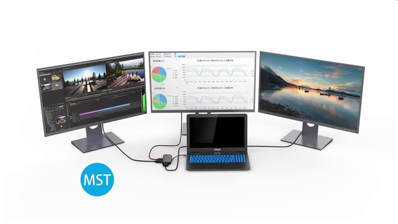 PremiumCord USB-C Full Size MST Dokovacia stanica vhodná pod notebook 