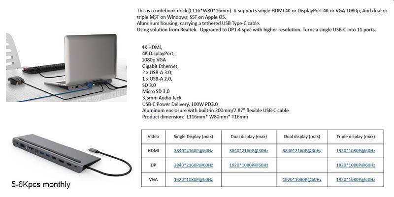 PremiumCord USB-C Full Size MST Dokovacia stanica vhodná pod notebook 