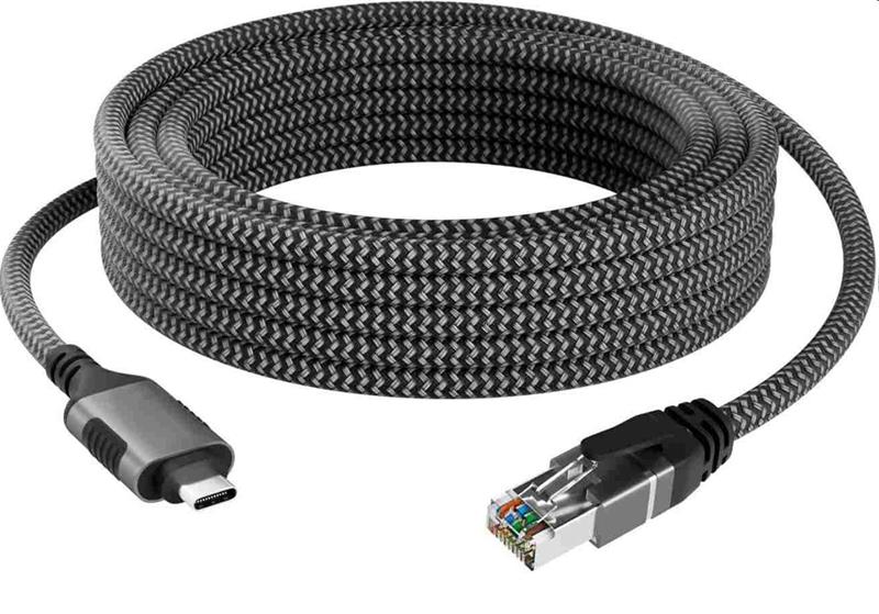 PremiumCord Ethernetový kábel USB-C -> LAN RJ45 10/100/1000 Mb 2m 