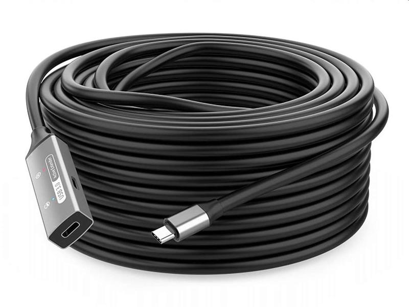 PremiumCord USB-C repeater a predlžovací kábel Male-Female, 5Gbps Aluminium 5m 