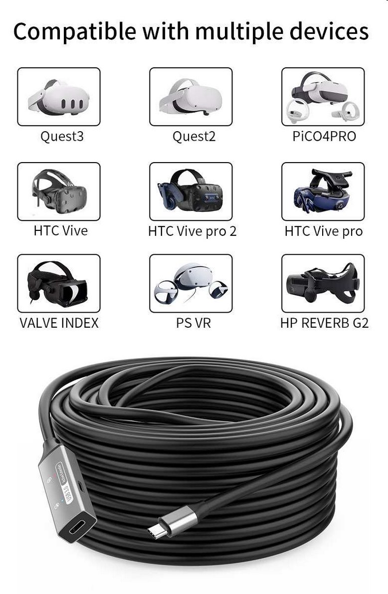 PremiumCord USB-C repeater a predlžovací kábel Male-Female, 5Gbps Aluminium 5m 
