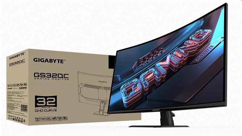 GIGABYTE GS32QC GAMING Monitor 32" QHD 2560x1440, VA 1500R, 170Hz, 2xHDMI, DP 