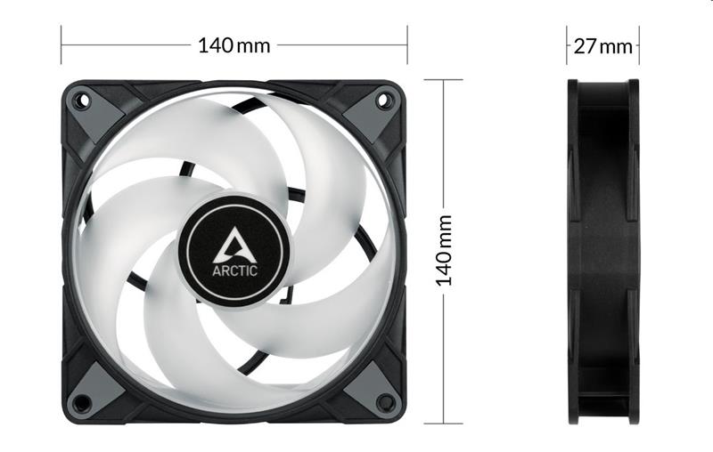 Arctic ventilátor P14 PWM PST A-RGB 3k balenie 