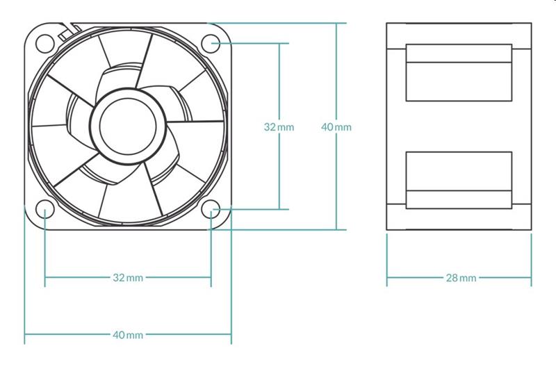 Arctic ventilátor S4028-6K (40mm 6k RPM pre Server) - 5 pack 