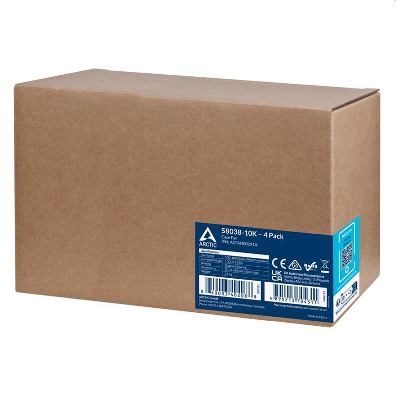 Arctic ventilátor S8038-10K (80mm 10k RPM pre Server) (4 ks balenie) 