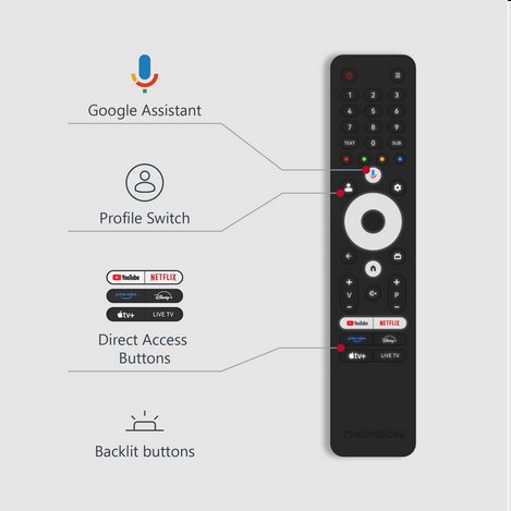 Thomson 100QG7C14 - Google TV 100" QLED Pro, 4K, 144 Hz, 4x HDMI, 3x USB 