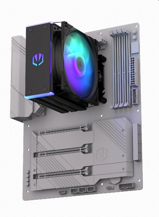 ENDORFY chladič CPU Fera 5 Black ARGB / ultratichý/ 120mm fan/ 4 heatpipes / PWM/ pre Intel a AMD  
