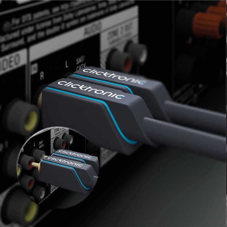 Kábel ClickTronic HQ OFC 2x Cinch - 2x Cinch RCA,  M/ M,  2 m 