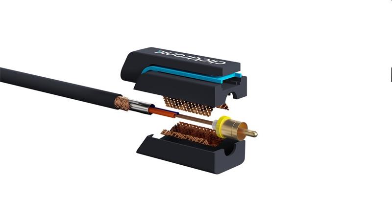 ClickTronic HQ OFC kabel 2x CINCH - 2x CINCH RCA, M/M, 3m 