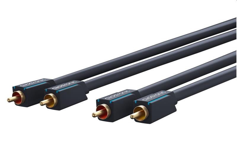 Kábel ClickTronic HQ OFC 2x Cinch - 2x Cinch RCA,  M/ M,  5 m 