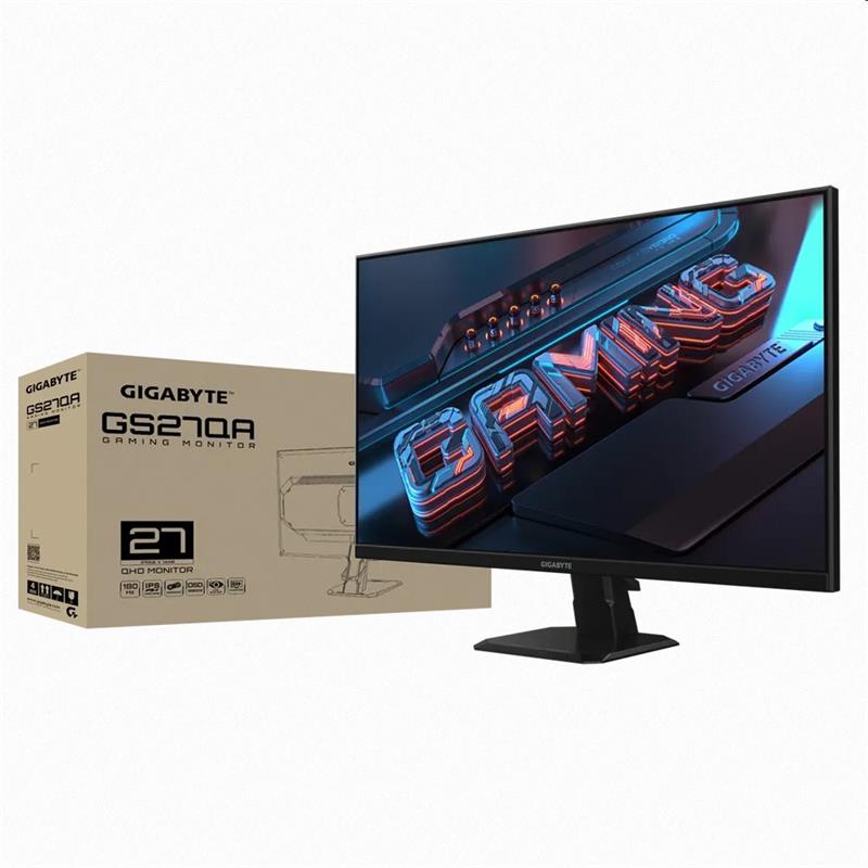 GIGABYTE LCD GS27QA GAMING Monitor 27" QHD 2560x1440 , IPS, 180Hz, 2xHDMI, DP 