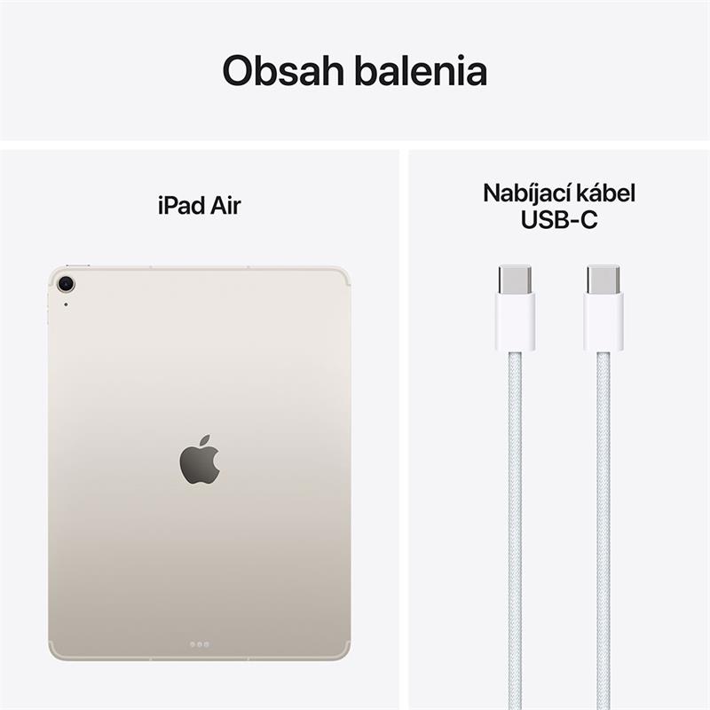 iPad Air 13" Wi-Fi + Cellular 128GB Hviezdny biely (2025) 