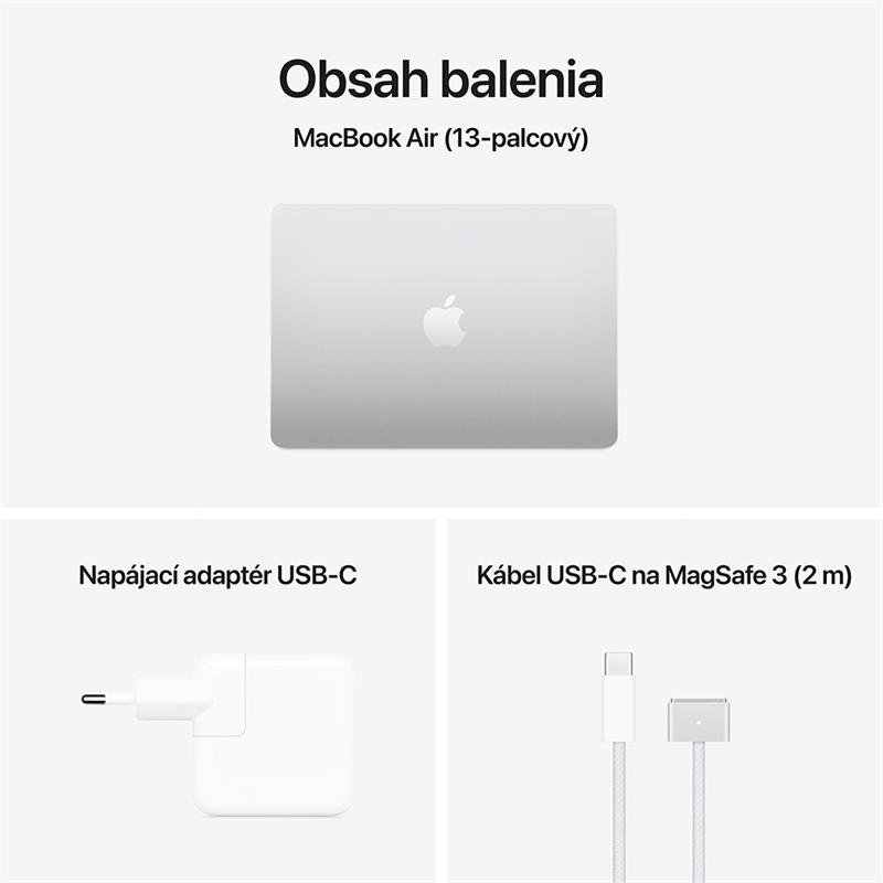 MacBook Air 13" Apple M4 10C CPU 10C GPU 16GB 512GB Strieborný SK 