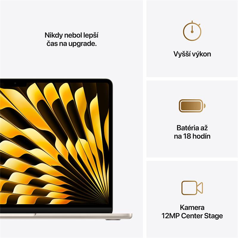 MacBook Air 13" Apple M4 10C CPU 8C GPU 16GB 256GB Hviezdny biely SK 