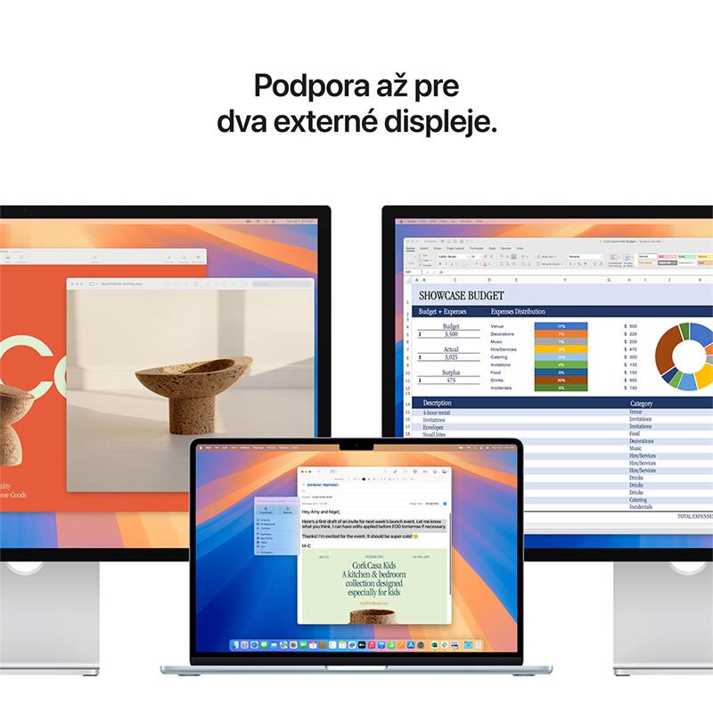 MacBook Air 15" Apple M4 10C CPU 10C GPU 16GB 256GB Polnočný SK 