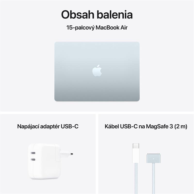 MacBook Air 15" Apple M4 10C CPU 10C GPU 24GB 512GB Nebeský modrý SK 